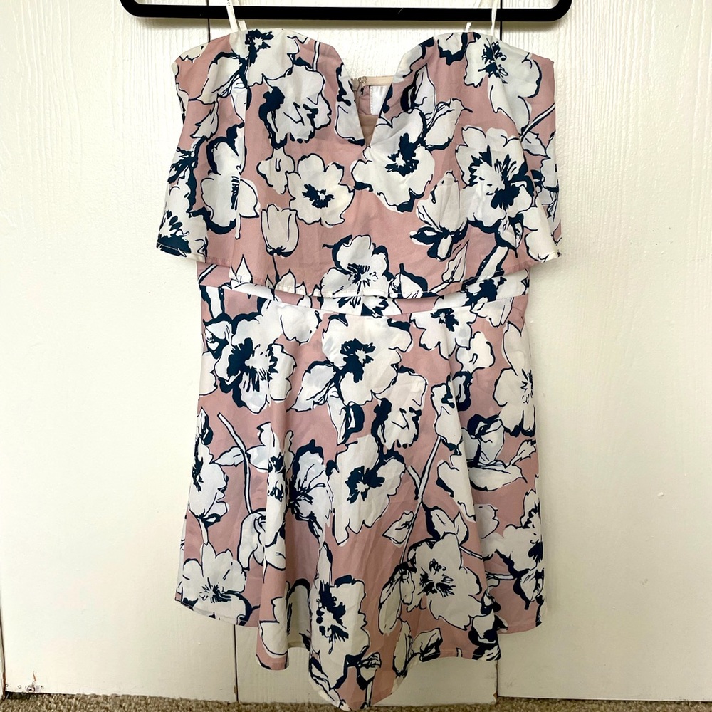 J.O.A Pink Floral Romper